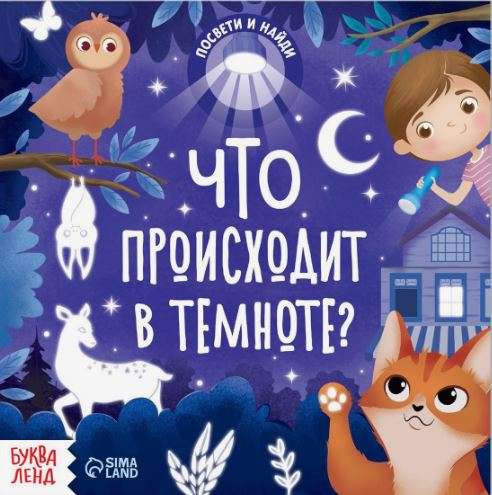 Книга с фонариком "Что происходит в темноте?"