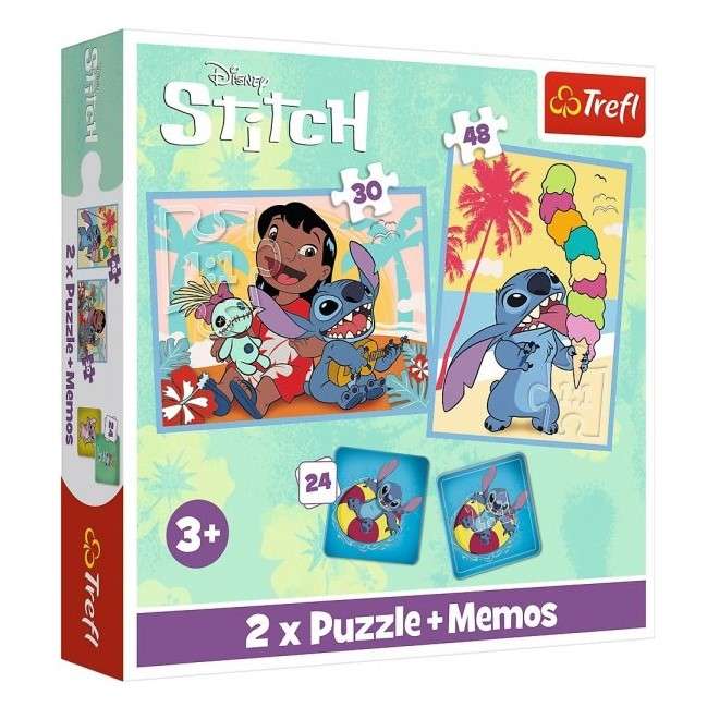 Пазл 2in1 + Memos Trefl: Disney Lilo&Stitch