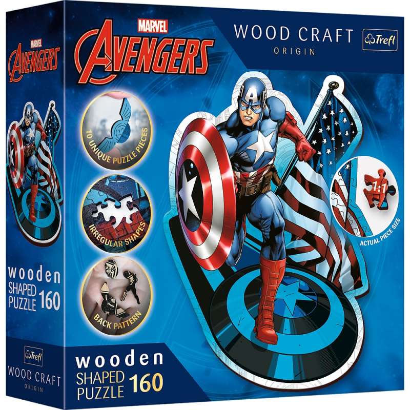 Пазл 160 Trefl: Fearless Capitan America