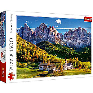 Пазл 1500 Trefl: Val di Funes valley, Dolomites, Italy