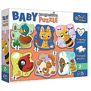 Пазл Baby Progressive Trefl: Animals