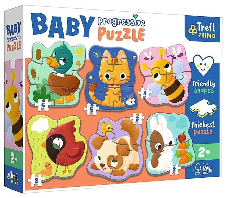 Пазл Baby Progressive Trefl: Animals