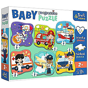 Пазл Baby Progressive Trefl: Professions and vehicles