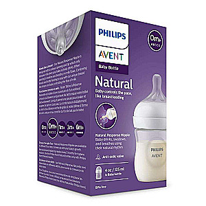 Бутылочка для кормления Philips Avent Natural Response, 0 меc+., 125 мл.