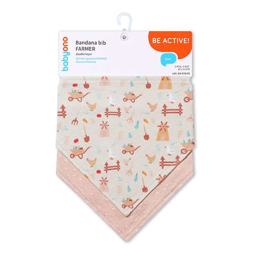 BABYONO платочек – слюнявчик - 42x21см