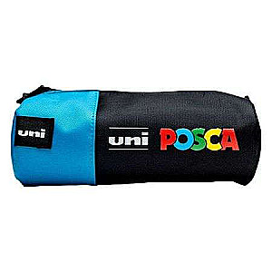 Пенал-тубус UNI Posca 1-отд. 200х85мм, сине-черный