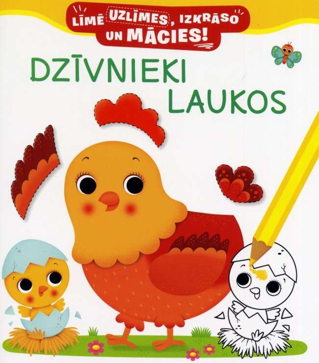 Līmē uzlīmes,izkrāso. Dzīvnieki laukos