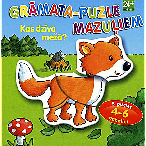 Grām.-puzle mazuļiem Kas dzīvo mežā?