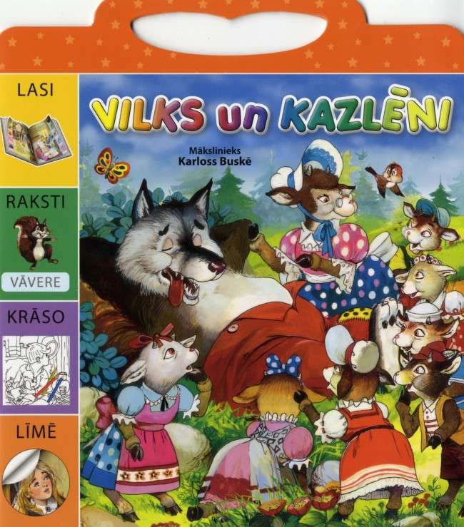 Lasi, raksti, krāso. Vilks un kazlēni