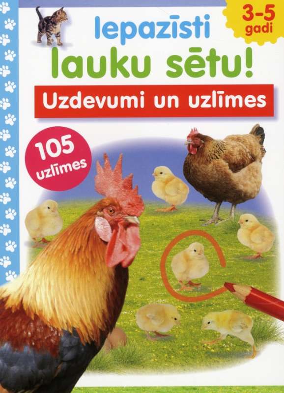 Iepazīsti lauku sētu. 3-5 gadi. Uzdevumi un uzlīmes