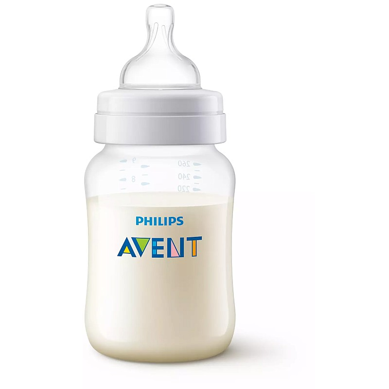 Philips Avent Бутылочка антиколиковая для кормления 260 ml, соска с медленным потоком, 1m+