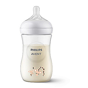 Philips Avent бутылочка для кормления Natural Response Giraffe 260 ml, соска с медленным потоком, 1m+