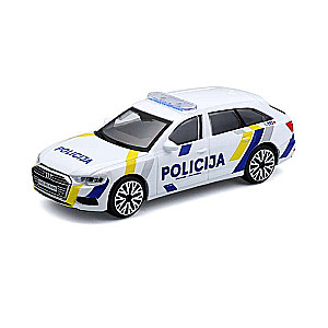 Автомобиль BBURAGO 1:43 Audi A6 avant Полиция Латвии, 18-30415LV