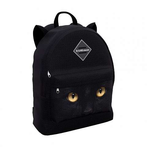 Рюкзак 29x39x13, 290гр.17L, ErichKrause EasyLine Animals Black Cat