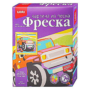 Фреска. Картина из песка - Джип 