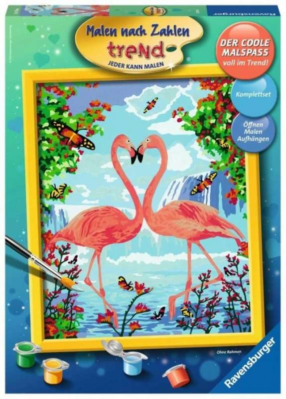 Картина по номерам  30X24см  Flamingo Love