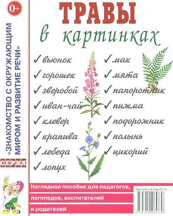 Травы в картинках. Наглядное пособие для логопедов, педагогов, воспитателей и родителей