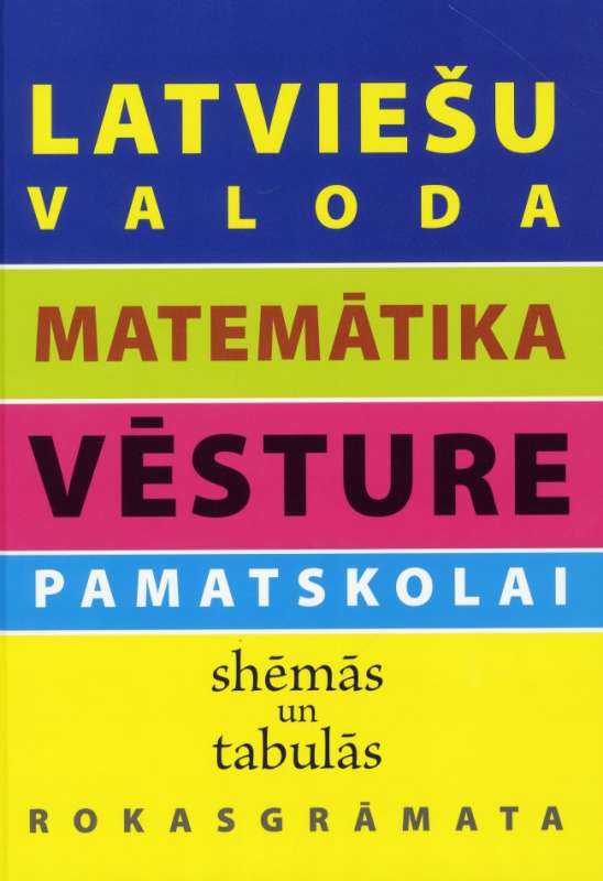 Latviešu valoda, matemātika, vēsture pamatskolai shēmās un tabulās. Rokasgrāmata