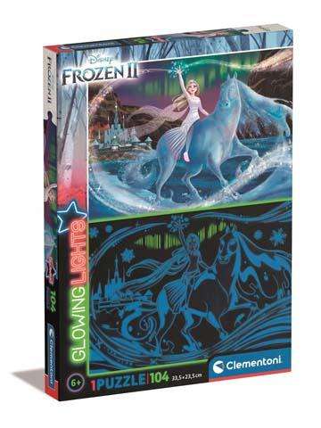 Пазл 104 CLEMENTONI GLOWING - FROZEN 2