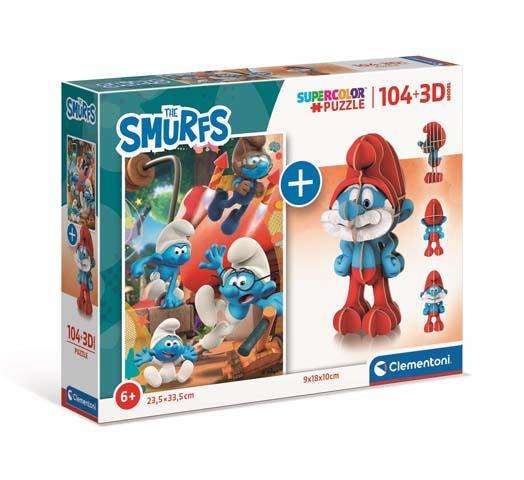 Пазл 104  CLEMENTONI+ 3D MODEL SMURFS