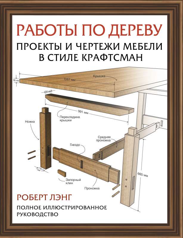 Работы по дереву. Проекты и чертежи мебели в стиле крафтсман