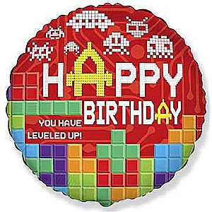 Folienballon Happy Birthday Bricks, verpackt, FX, 18