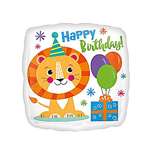 Фольгированный шар 18 CIR - Birthday lion