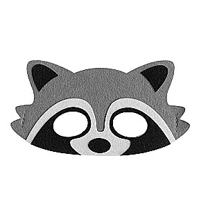 Маска из фетра - Raccoon, size 18 x 9,5 см