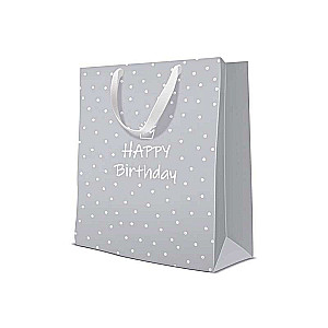 Подарочный пакет PAW gift bag Special Day (grey) 26,5 x 33,5 x 13 см