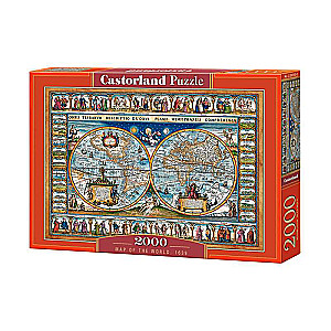 Пазл 2000 CASTORLAND Map of the world