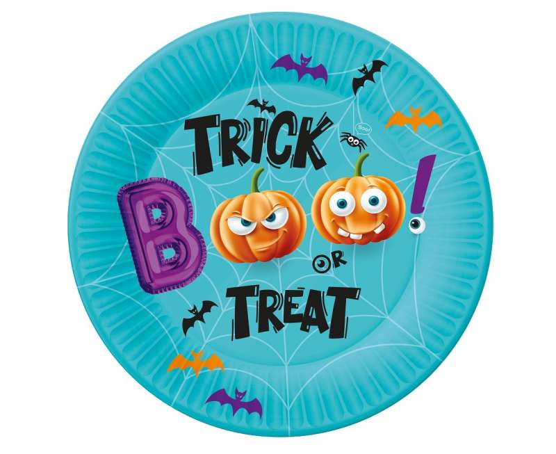 Бумажная тарелка Boo Halloween, 18 см, 6 шт.