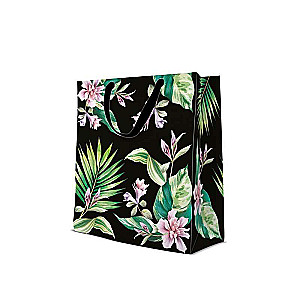 Подарочный пакет PAW Exotic Flowers,  26.5 x 13 x 33.5 см