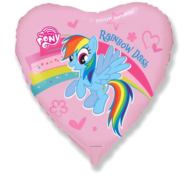 Фольгированный шар 18/46cm Sirds FX My little Pony/Rainbow Dash