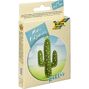 Мини-набор для шитья из фетра 5x9см FOLIA CACTUS