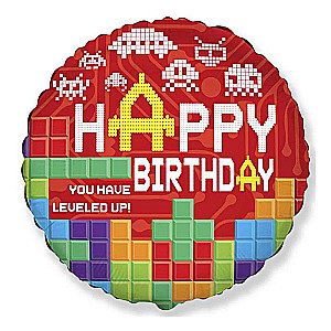 Фольгированный шар 18 FX Happy Birthday - Bricks