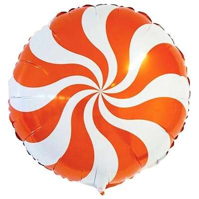 Folienballon 18/46cm rund Candy Mix, orange