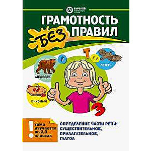 Грамотность без правил Определение части речи: сушеств.,прилагат. глагол