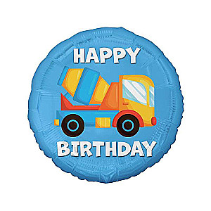 Фольгированный шар 18 Concrete Mixer (Happy Birthday)