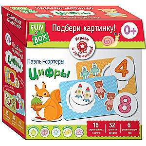 Настольная игра Fun Box. Подбери картинку! Цифры