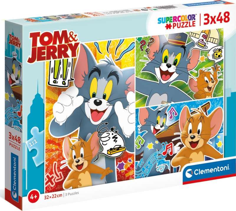 Пазл CLEMENTONI Tom & Jerry 3x48шт