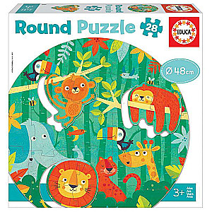 Puzzle EDUCA с клеем MAXI Джунгли, 28 деталей