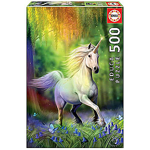 Puzzle EDUCA с клеем Единорог на радуге, 500 деталей