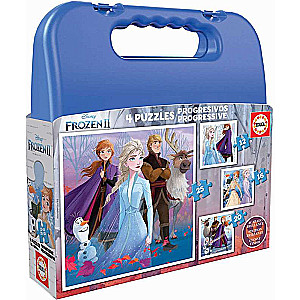 Puzzle EDUCA с клеем Frozen, 4 x 12+16+20+25 деталей