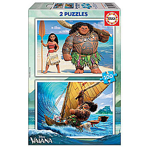 Puzzle EDUCA с клеем Vaiana, 2x100 деталей