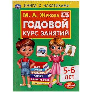 Годовой курс занятий для детей 5-6 лет. Книга с наклейками