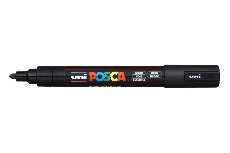 Маркер на водной основе UNI Posca PC-5M черный