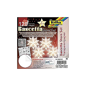 Бумага художественная FOLIA Bascetta star, 7.5x 7.5см / 32 страницы, белая