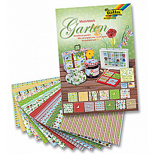 Набор картона  FOLIA Garden 24x34см, 26л. Mix