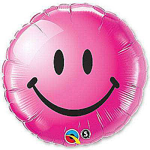 Folienballon 18 Smile purpurrot