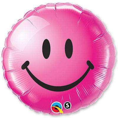 Folienballon 18 Smile purpurrot